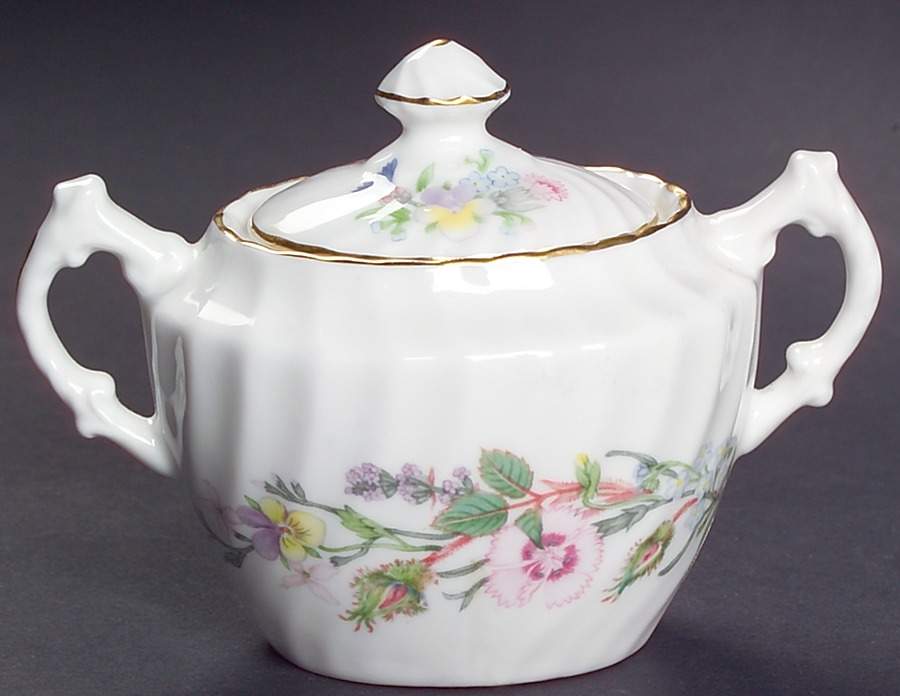 Wild Tudor Mini Sugar Bowl & Lid by John  Aynsley & Sons-1