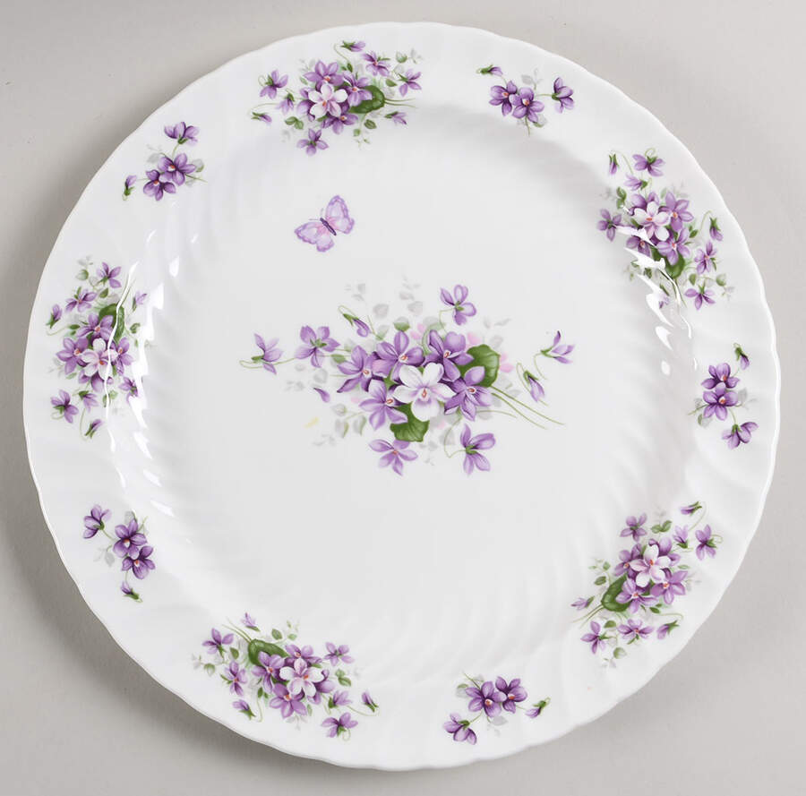 Wild Violets 12" Chop Plate (Round Platter) by John  Aynsley & Sons-1