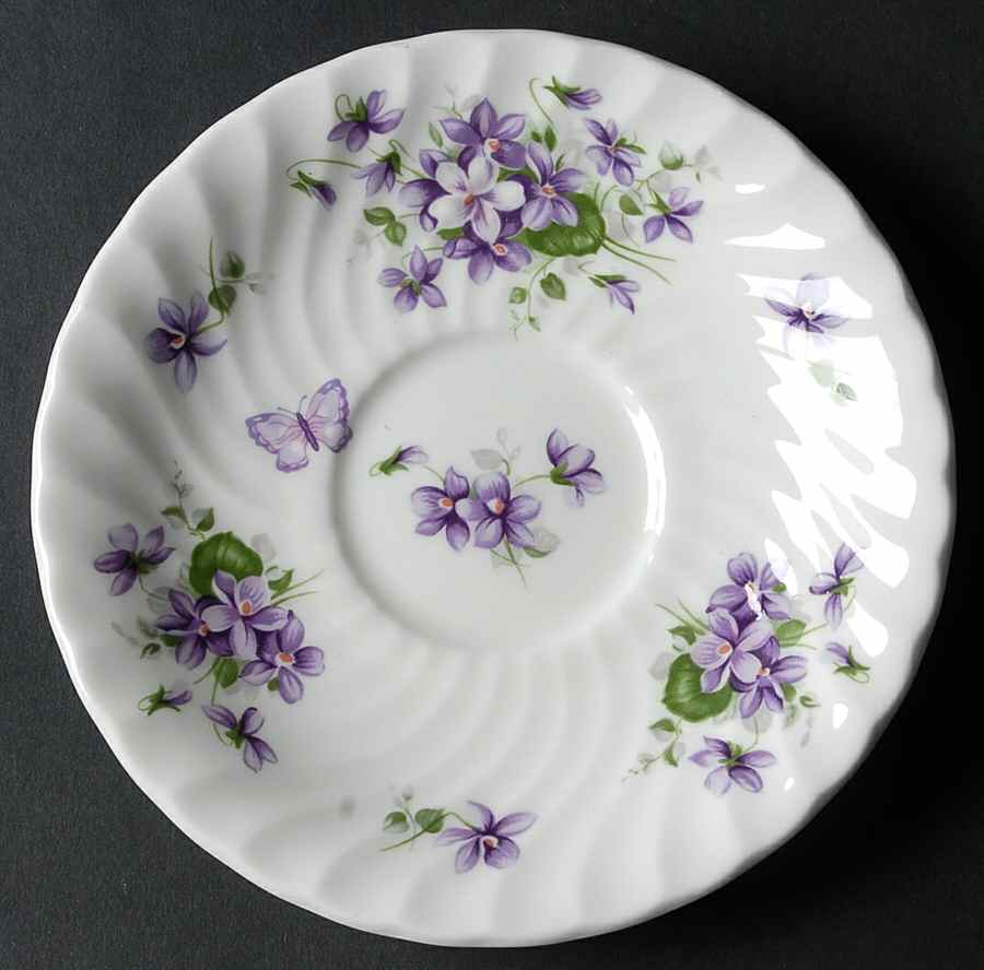 Wild Violets Saucer for Cream Soup Bowl by John  Aynsley & Sons-1