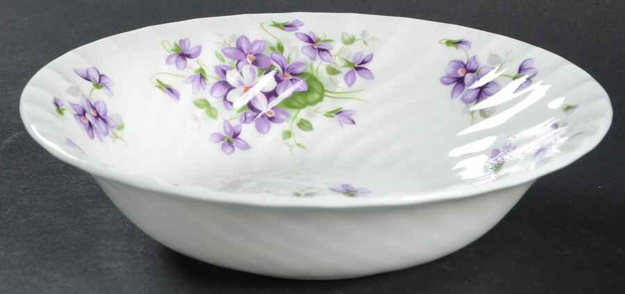 Wild Violets Coupe Cereal Bowl by John  Aynsley & Sons-1