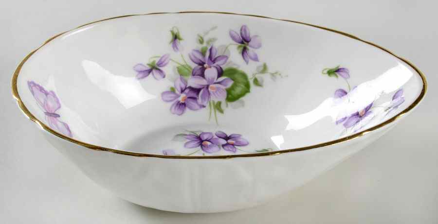Wild Violets Avocado Bowl by John  Aynsley & Sons-1