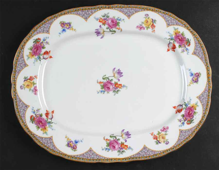 York 15" Oval Serving Platter by John  Aynsley & Sons-1