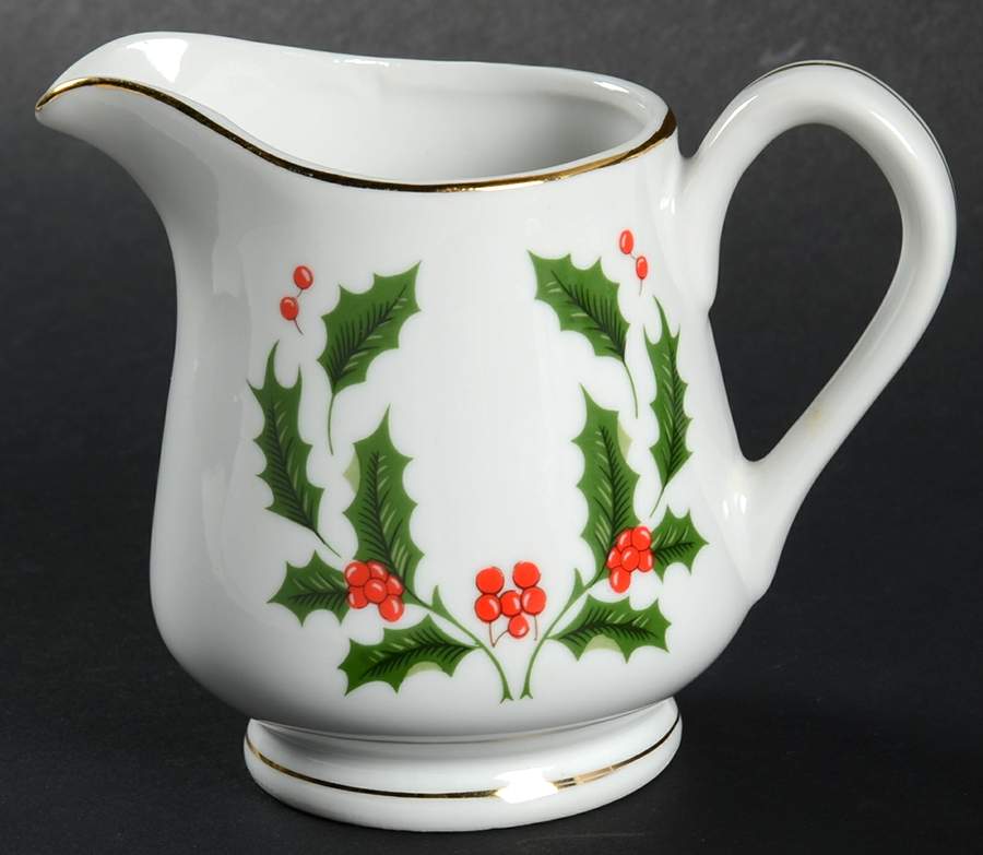 Christmas Holly (Porcelain) Mini Creamer by All the Trimmings-1