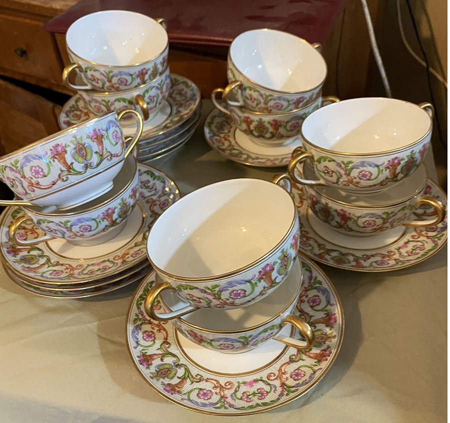 AHR240 Footed Cream Soup Bowl & Saucer Set by Charles Ahrenfeldt-1