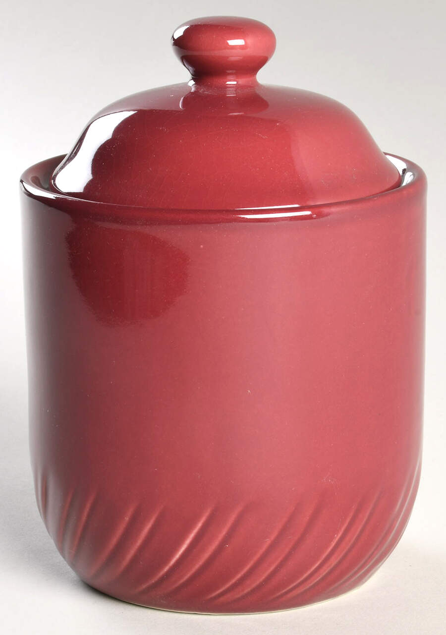 Cranberry Medium Canister & Lid by Alacarte-1