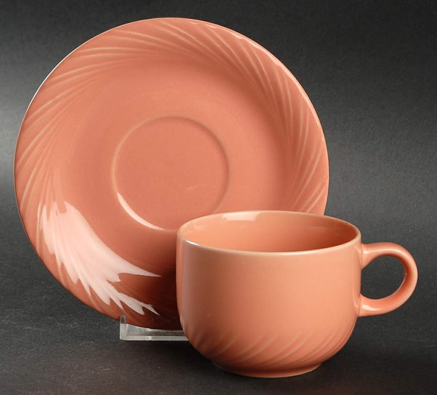 Adobe Flat Cup & Saucer Set by Alacarte-1