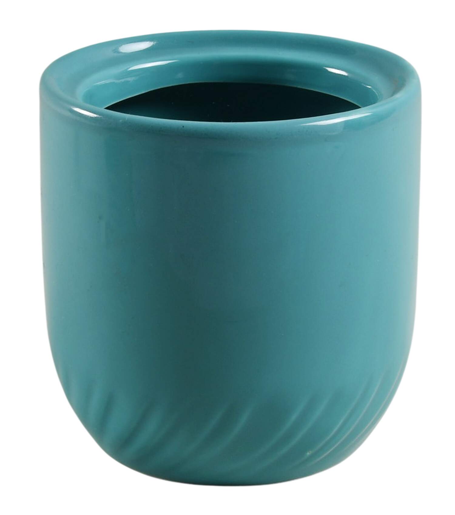 Teal Turquoise Tea Canister No Lid by Alacarte-1