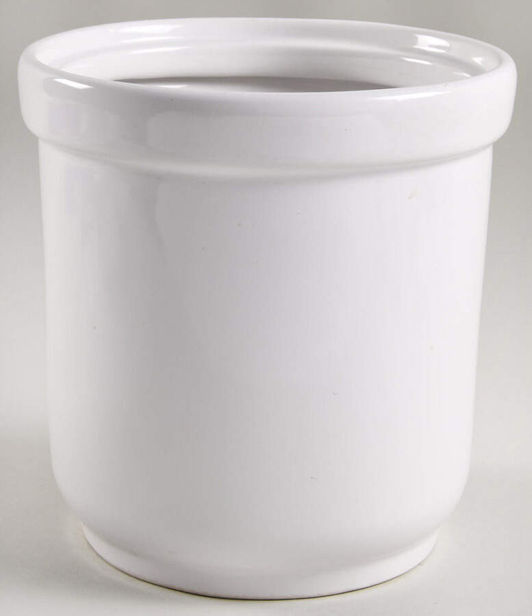 White Large Canister No Lid by Alacarte-1