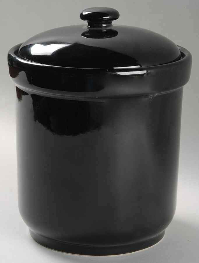 Black Large Canister & Lid by Alacarte-1