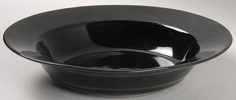 Black Large Rim Soup Bowl by Alacarte-1