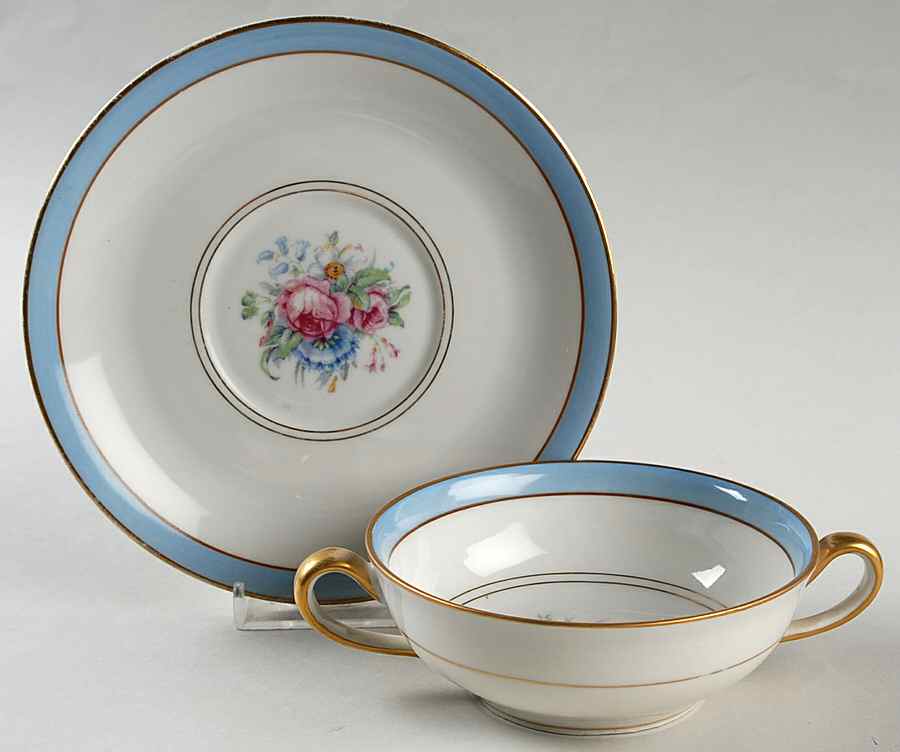 AHR274 Flat Cream Soup Bowl & Saucer Set by Charles Ahrenfeldt-1