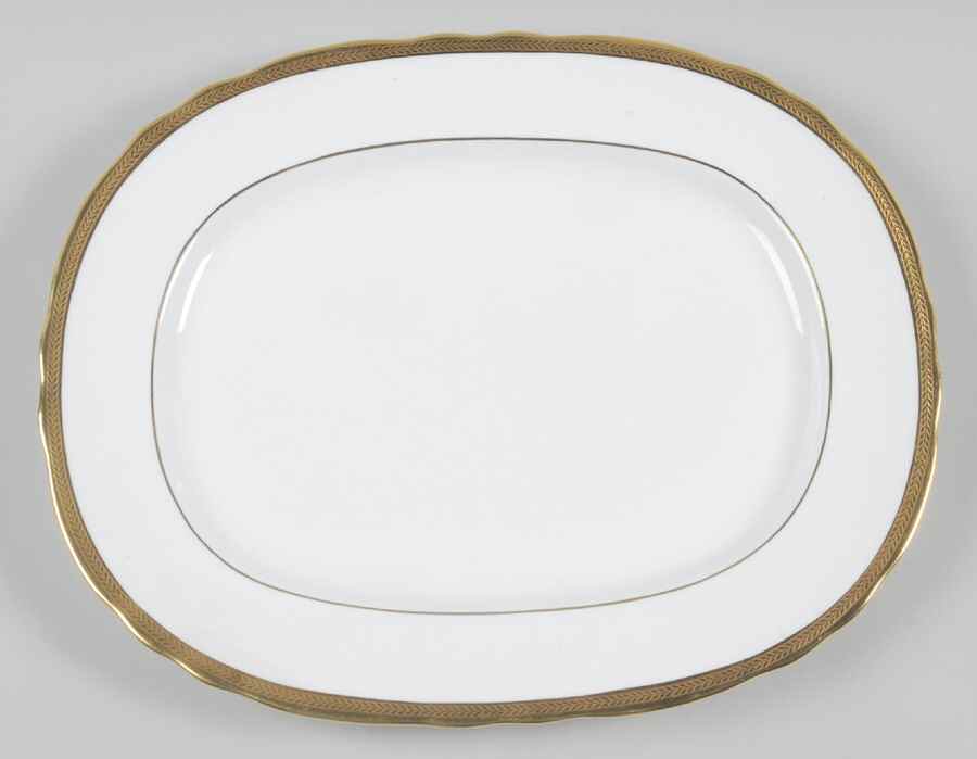Elizabeth (Scalloped, Verge Line) 13" Oval Serving Platter by John  Aynsley & Sons-1