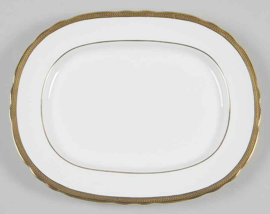 Elizabeth (Scalloped, Verge Line) 11" Oval Serving Platter by John  Aynsley & Sons-1