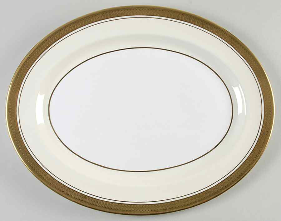 Sandringham (Smooth) 15" Oval Serving Platter by John  Aynsley & Sons-1