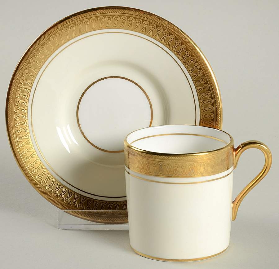 Sandringham (Smooth) Flat Demitasse Cup & Saucer Set by John  Aynsley & Sons-1