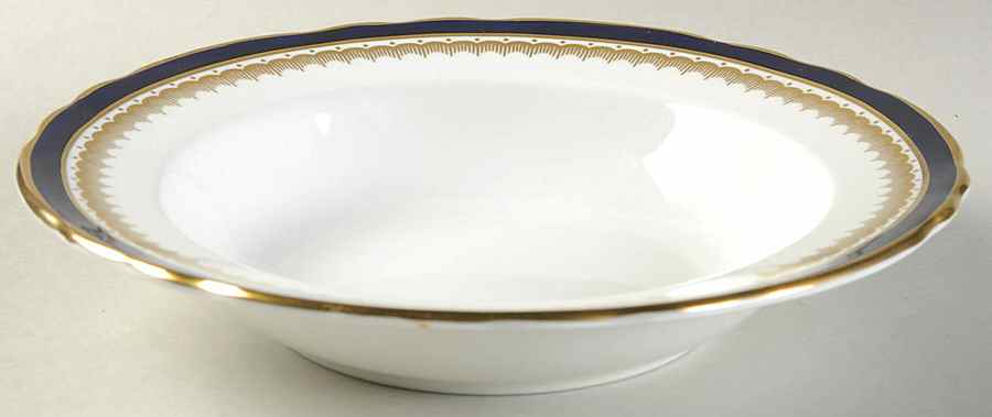 Embassy Cobalt Blue (Scalloped) Rim Soup Bowl by John  Aynsley & Sons-1
