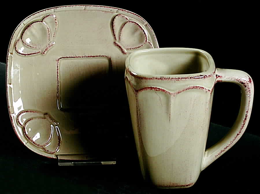 Tranquility Ivory Mug & Saucer Set (Normal Mug) by American Atelier-1