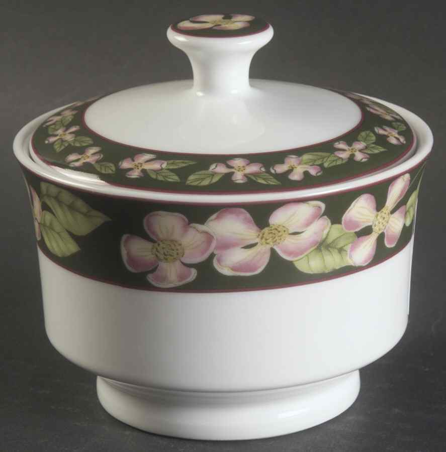 Dogwood Sugar Bowl & Lid by American Atelier-1