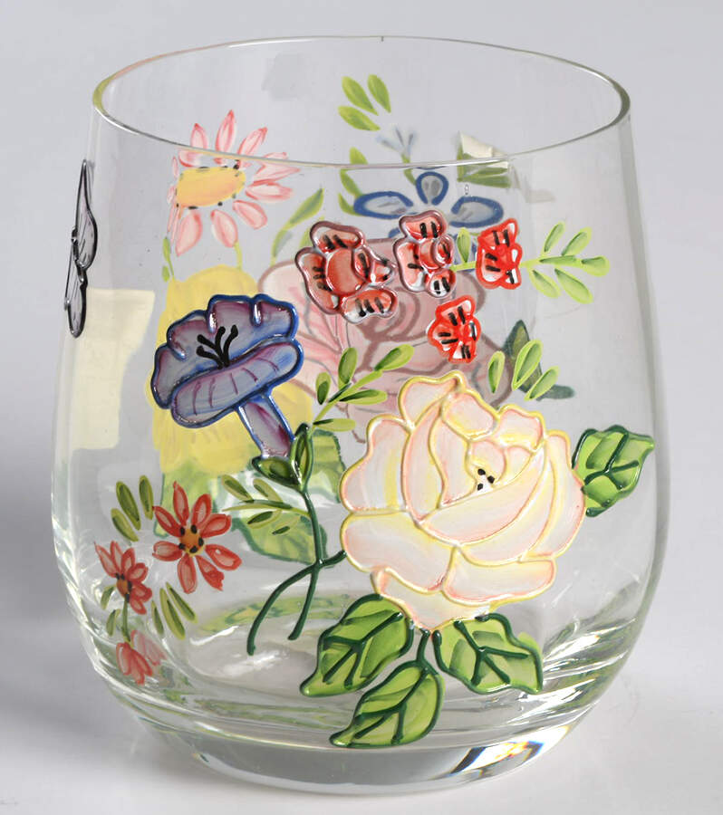 Floral Daze Glassware Old Fashioned by American Atelier-1