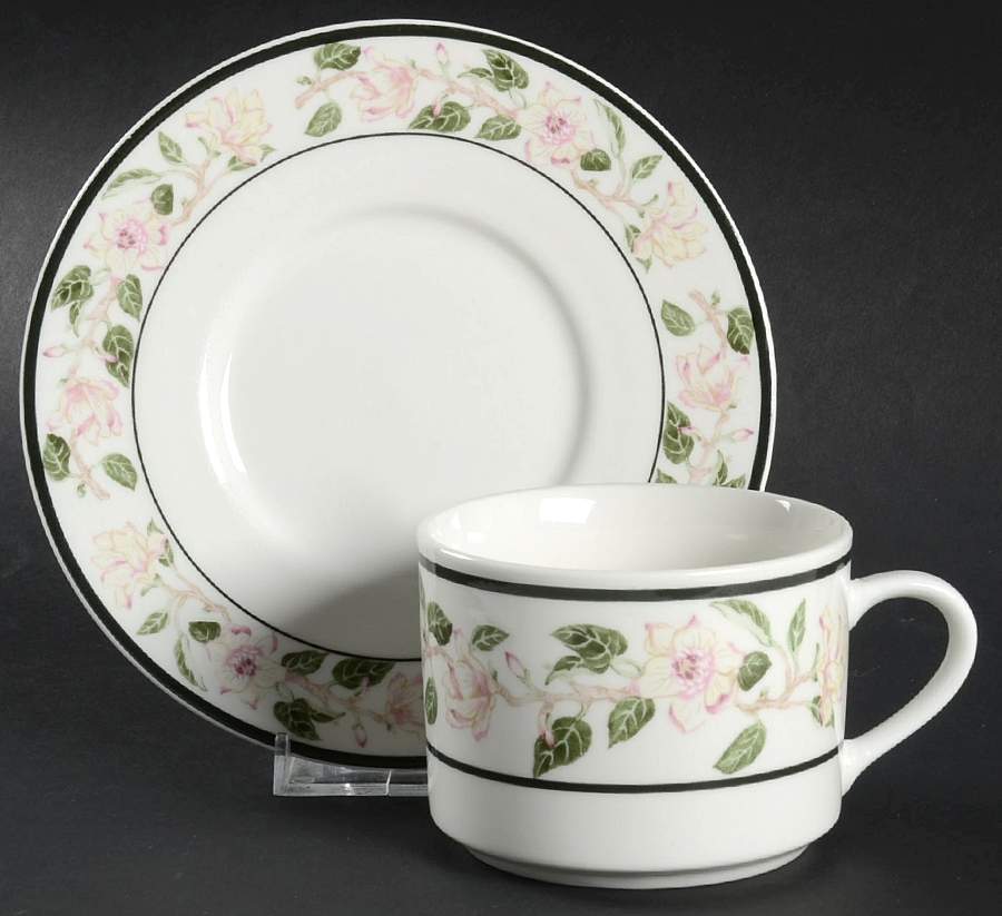 Tara Flat Cup & Saucer Set by American Atelier-1