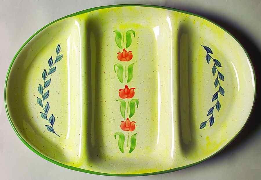 Amsterdam 3-Part Oval Divided Server by American Atelier-1