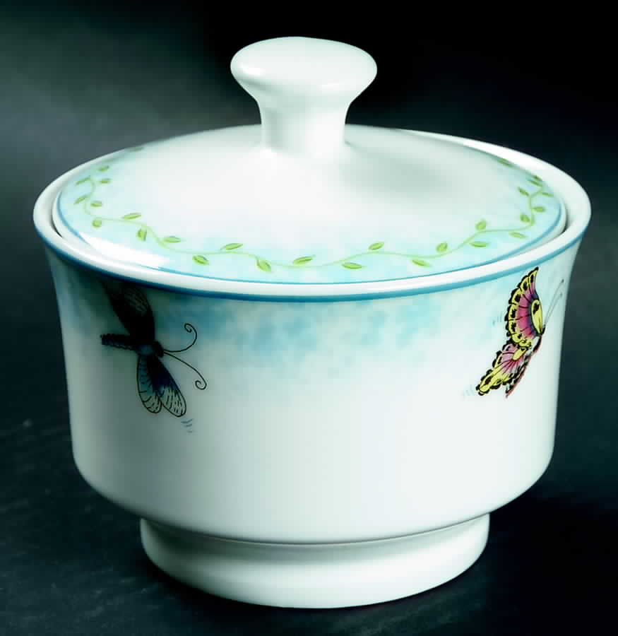 Floral Garden Sugar Bowl & Lid by American Atelier-1