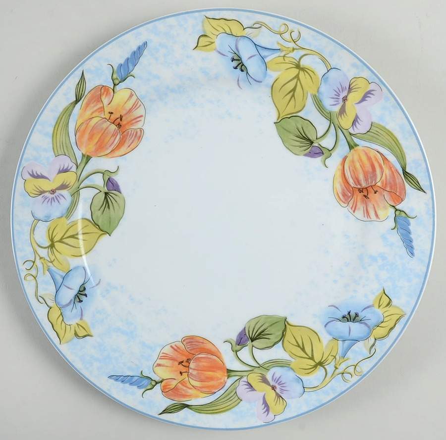 Floral Garden Dinner Plate by American Atelier-1