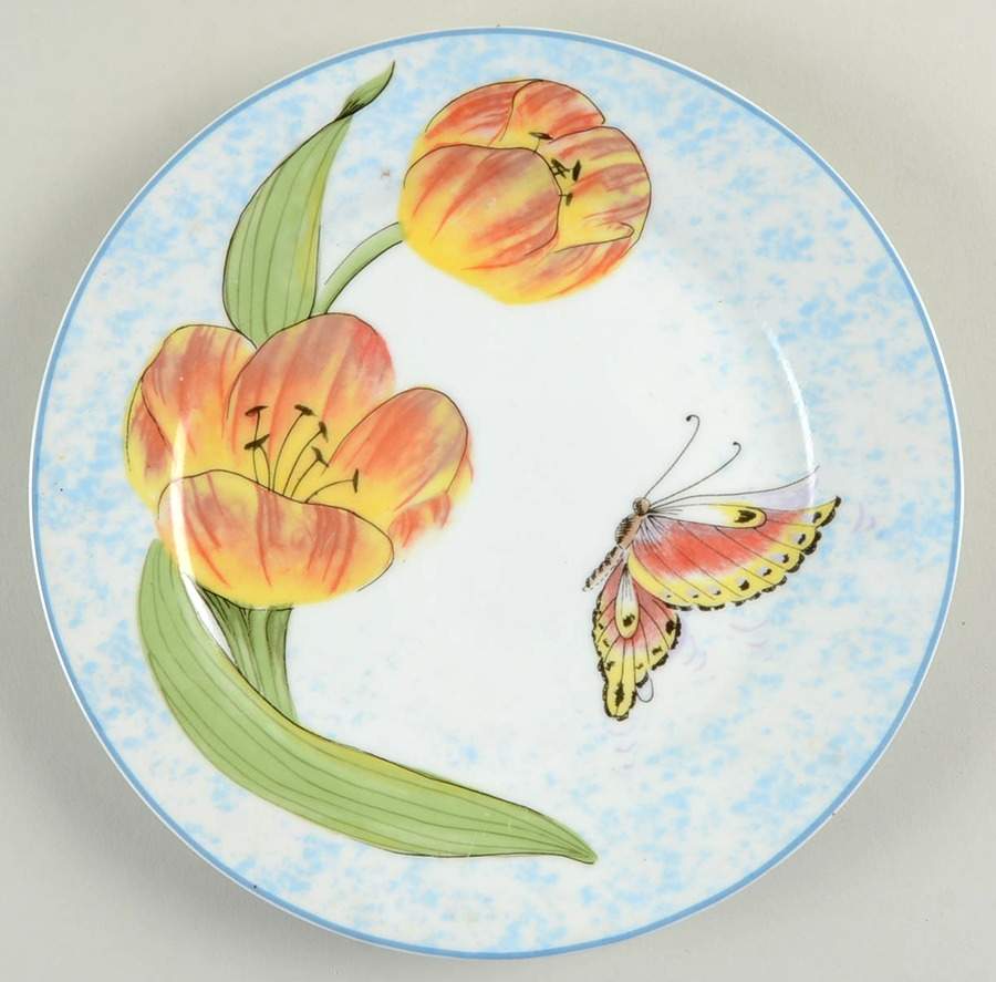 Floral Garden Salad/Dessert Plate by American Atelier-1