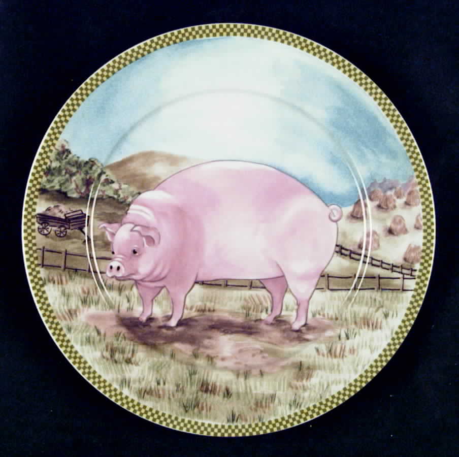 Ol' Mcdonald Salad/Dessert Plate by American Atelier-1