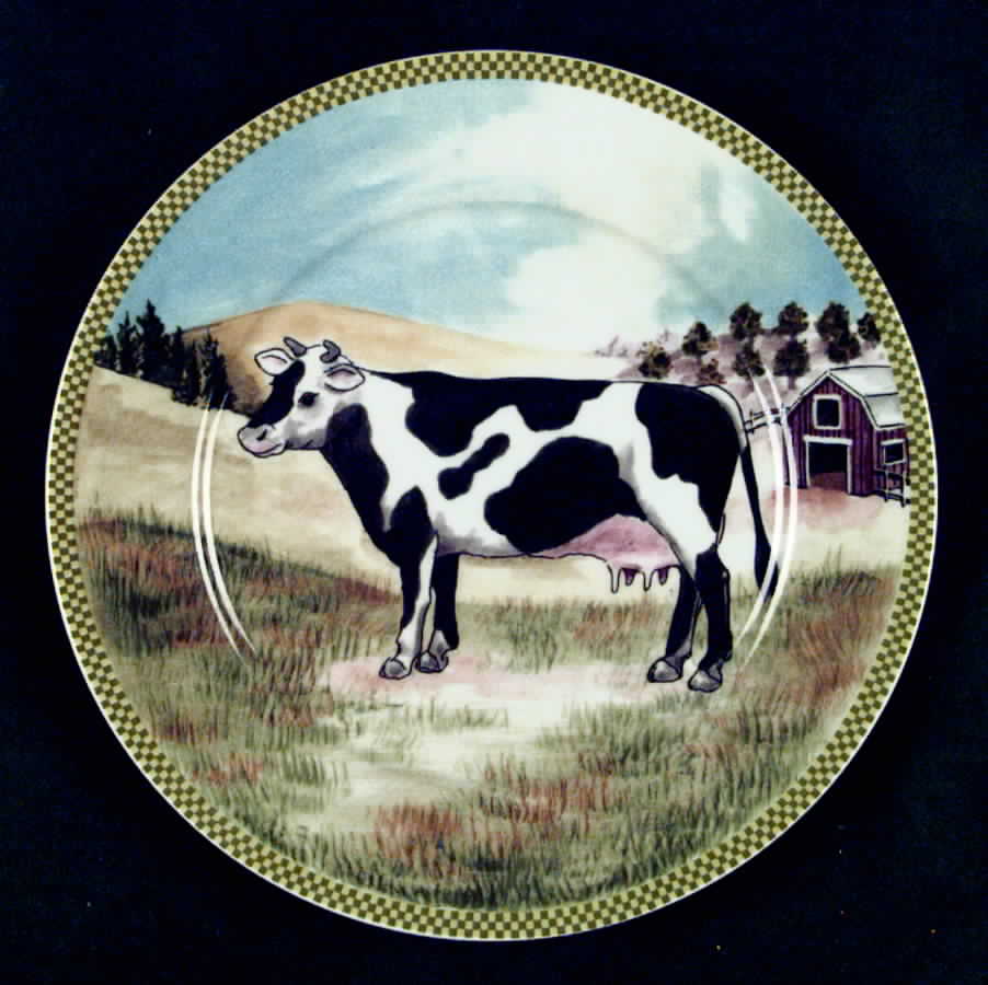 Ol' Mcdonald Salad/Dessert Plate by American Atelier-1