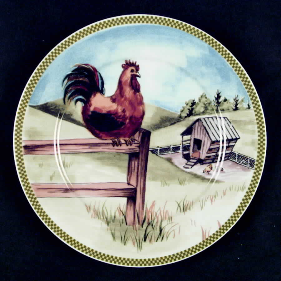 Ol' Mcdonald Salad/Dessert Plate by American Atelier-1