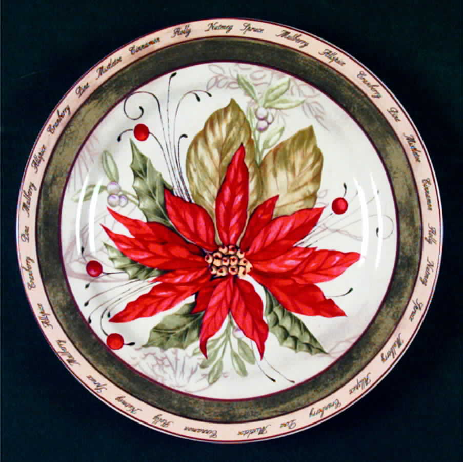 Holiday Bouquet Salad/Dessert Plate by American Atelier-1
