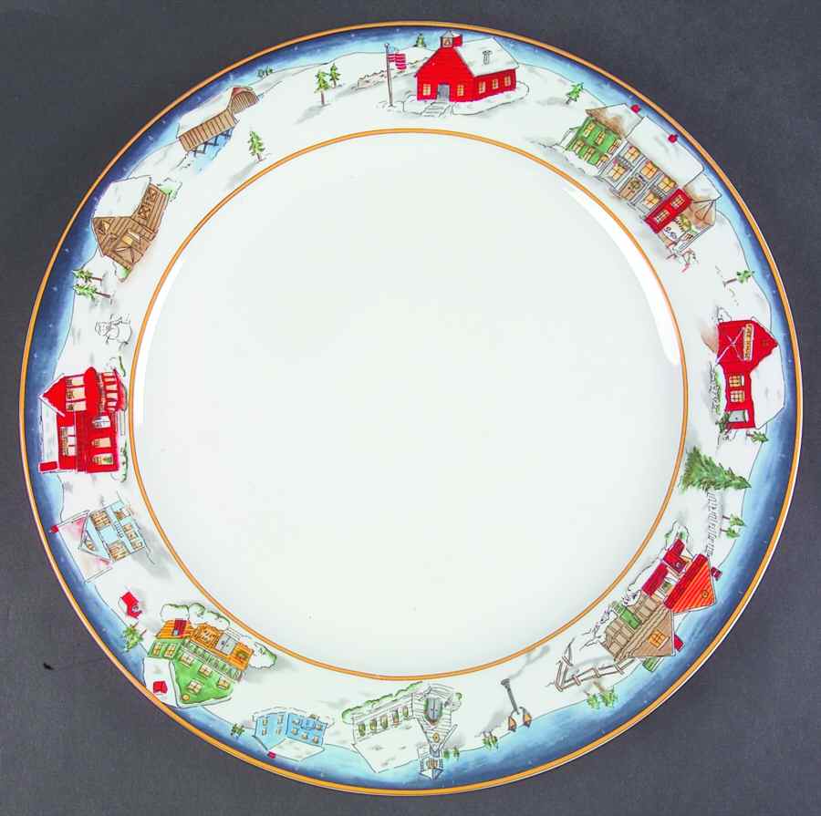 Winter Village 12" Chop Plate (Round Platter) by American Atelier-1