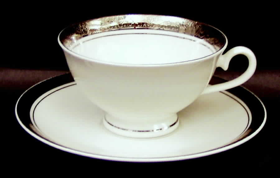 Renee Footed Cup & Saucer Set by Aladdin - USA-1