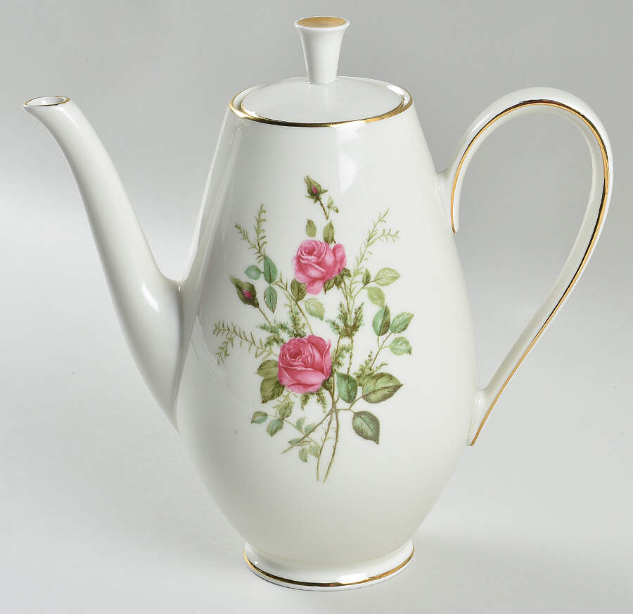 Moosrose (Gold Trim) Coffee Pot & Lid by Alka-1