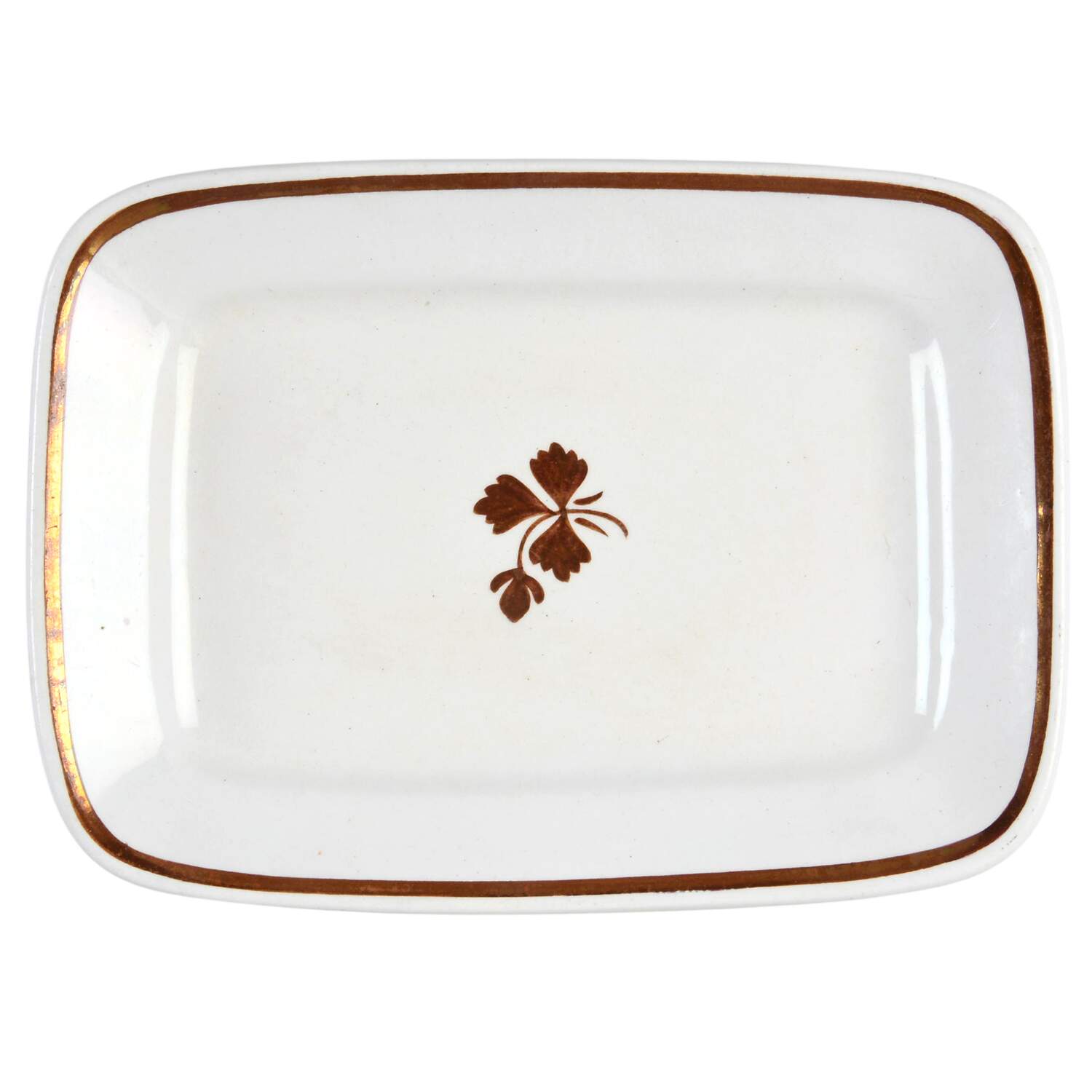 Tea Leaf (Smooth, Not Embossed Rim) 6" Rectangular Tray by Anthony Shaw-1
