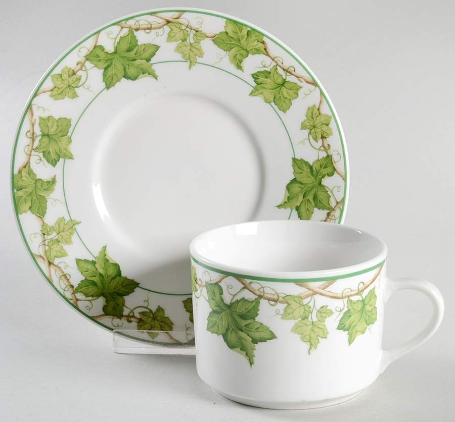 Vineyard Flat Cup & Saucer Set by American Atelier-1