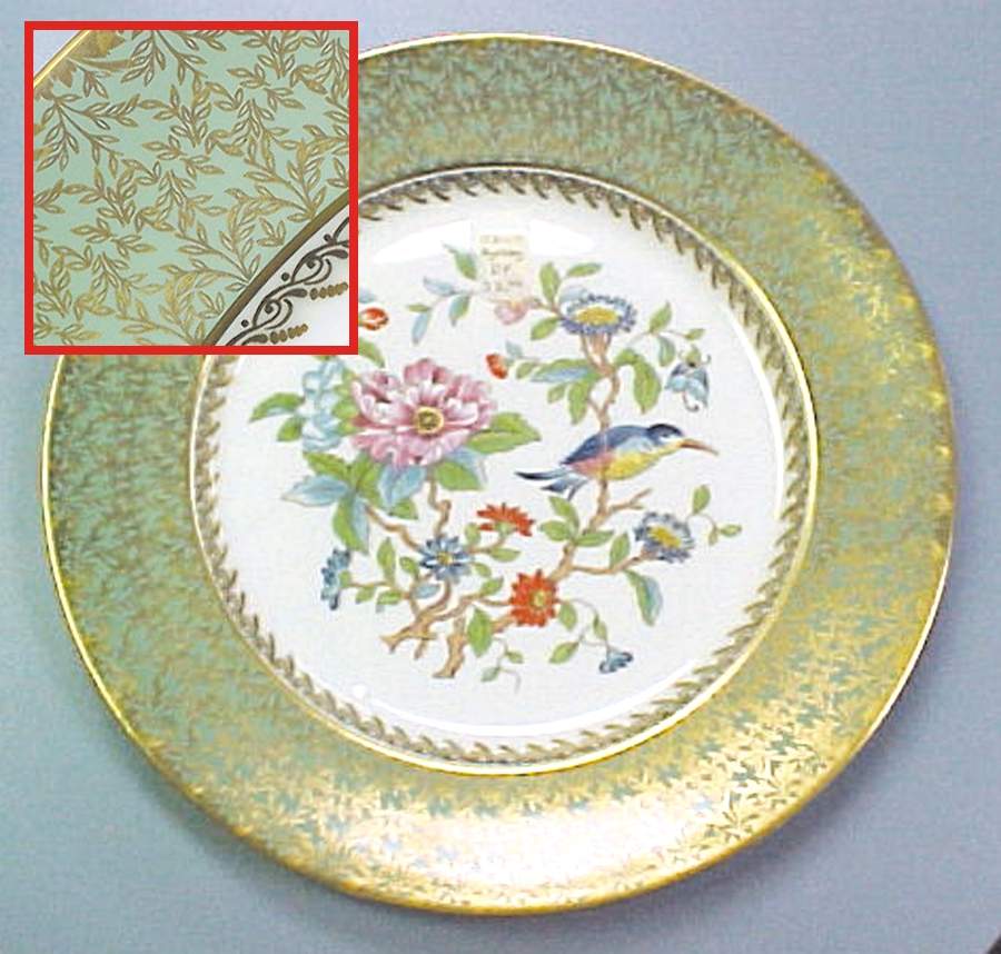 Pembroke (Gold Trim) Dinner Plate by John  Aynsley & Sons-1