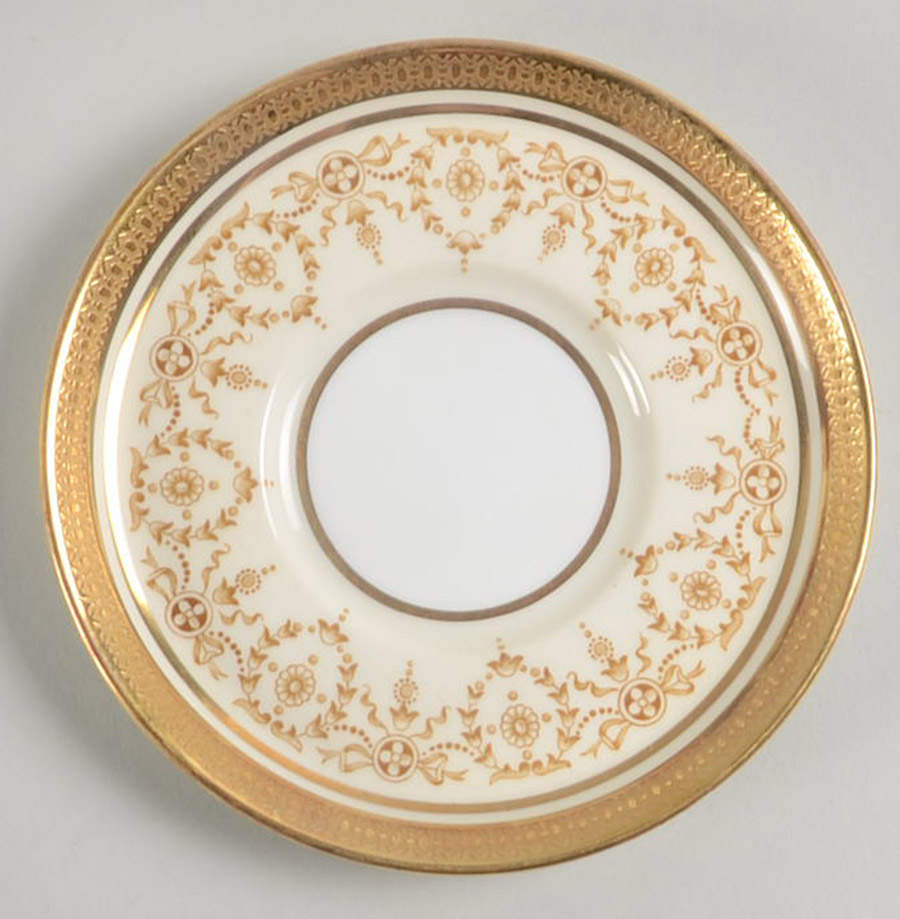 Gold Dowery Saucer for Demitasse Cup by John  Aynsley & Sons-1