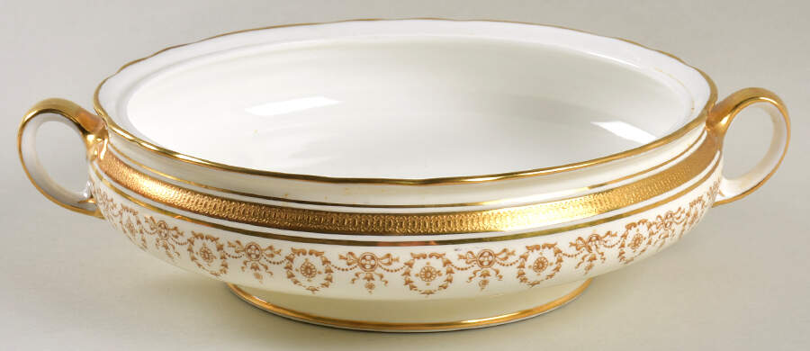 Gold Dowery Round Vegetable No Lid by John  Aynsley & Sons-1