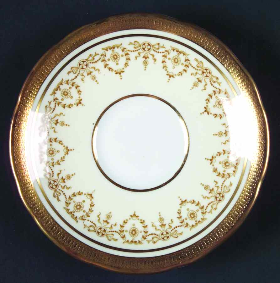 Gold Dowery Saucer by John  Aynsley & Sons-1