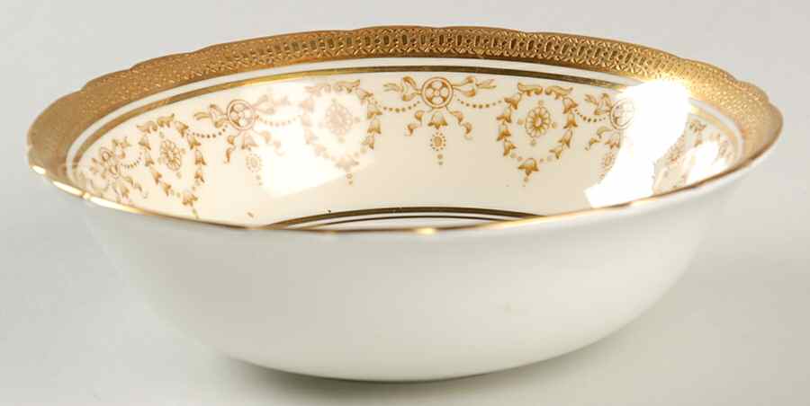 Gold Dowery Fruit/Dessert (Sauce) Bowl by John  Aynsley & Sons-1