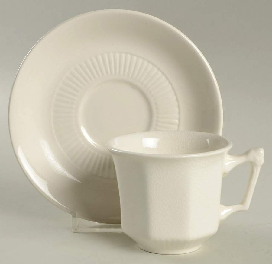Empress Flat Demitasse Cup & Saucer Set by Adams China-1