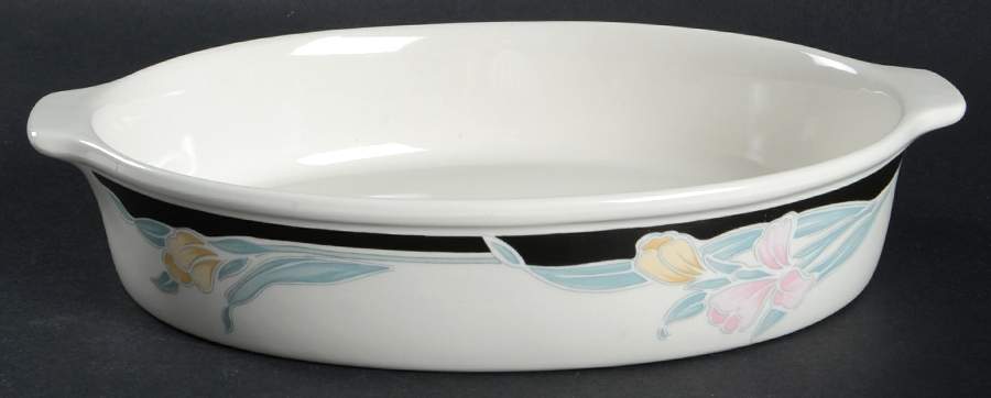 Black Orchid 10" Oval Baker by Adams China-1