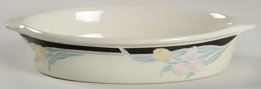 Black Orchid 8" Oval Baker by Adams China-1