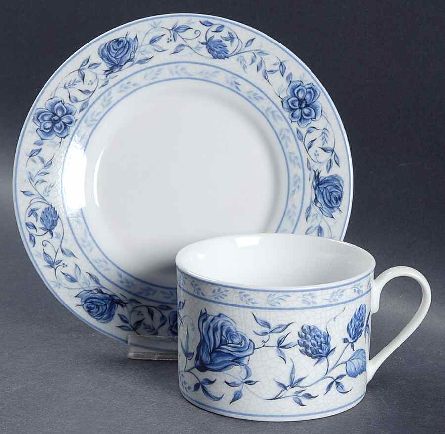 French Floral (5091) Flat Cup & Saucer Set by American Atelier-1