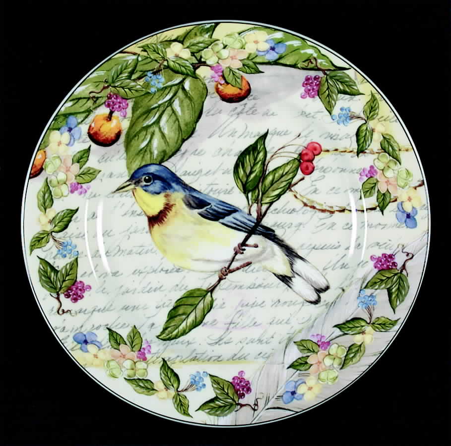 Morning Song Salad/Dessert Plate by American Atelier-1