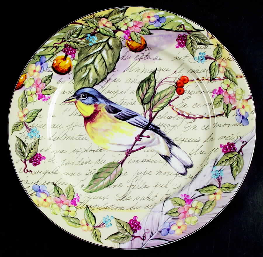 Morning Song Dinner Plate by American Atelier-1