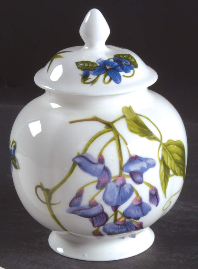 Chelsea Flowers Small Spice Jar & Lid by John  Aynsley & Sons-1