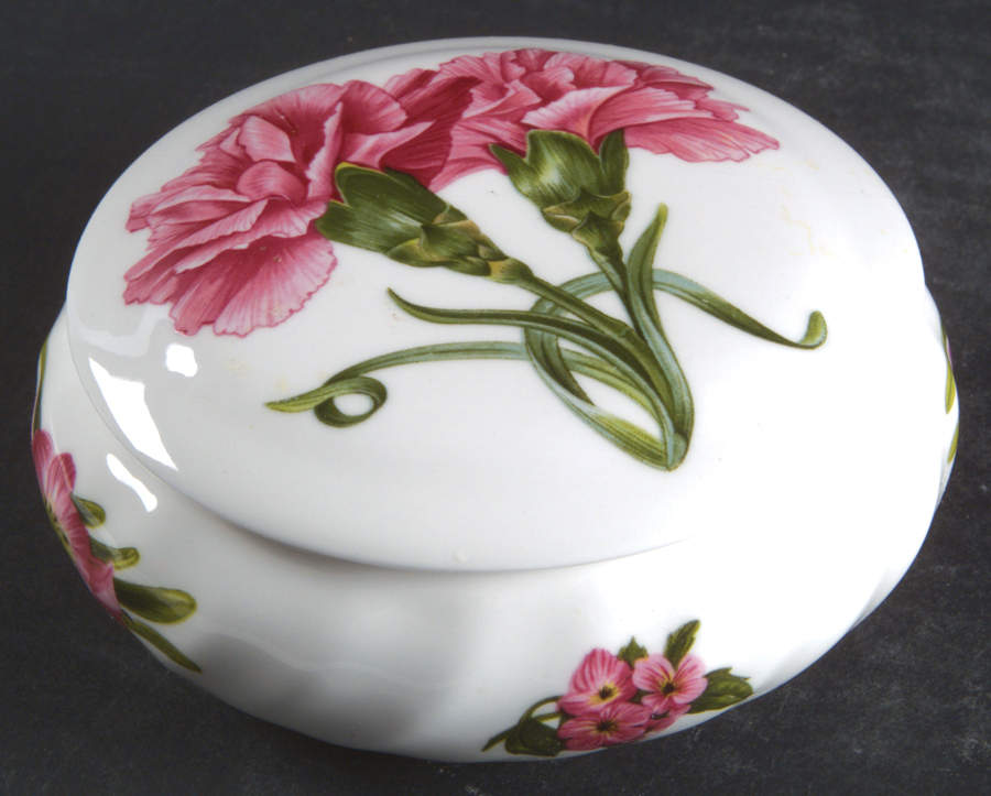Chelsea Flowers 3" Round Box & Lid by John  Aynsley & Sons-1